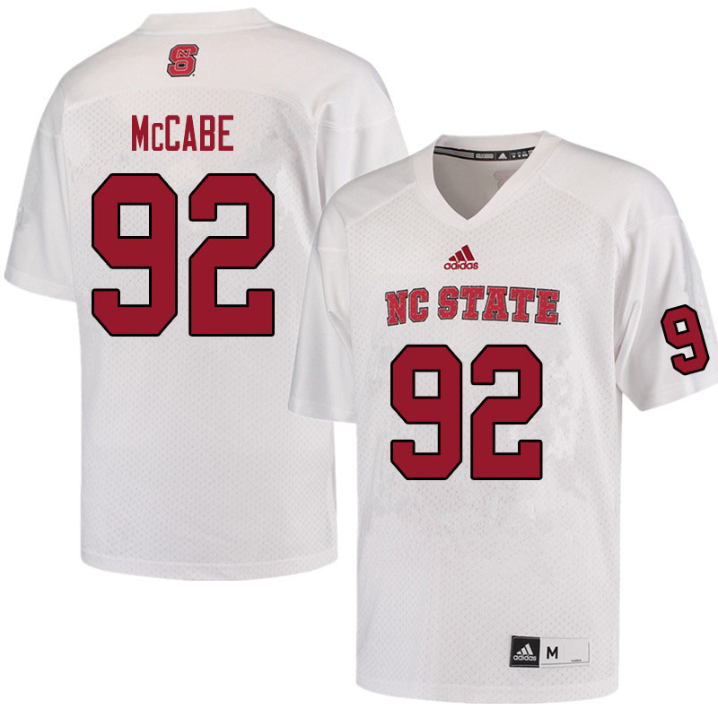 Men #92 Matt McCabe NC State Wolfpack College Football Jerseys Sale-White